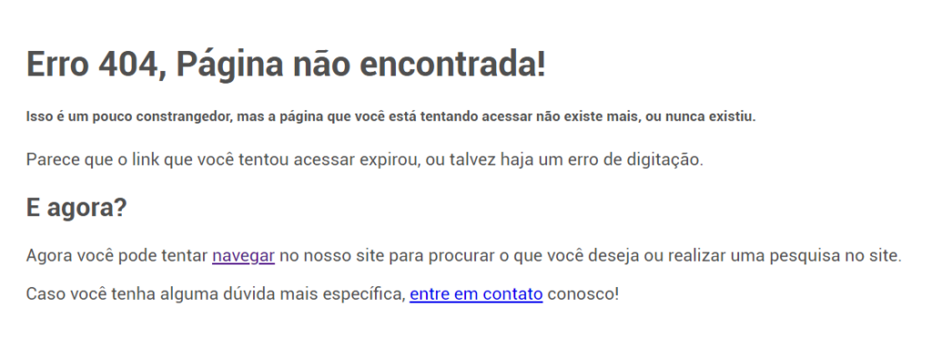 página com erro 404