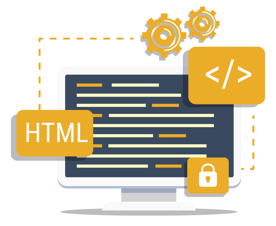 vetor da representação de um código HTML