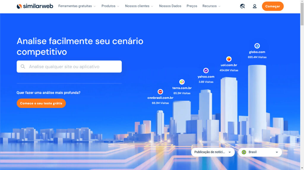 print tela inicial similarweb