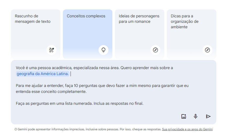 exemplo prompt do gemini