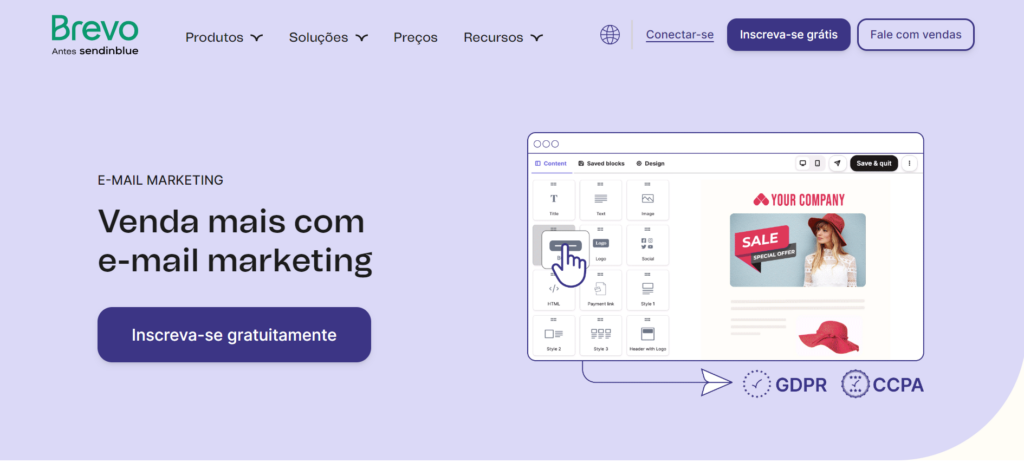 interface de automação de e-mail marketing brevo