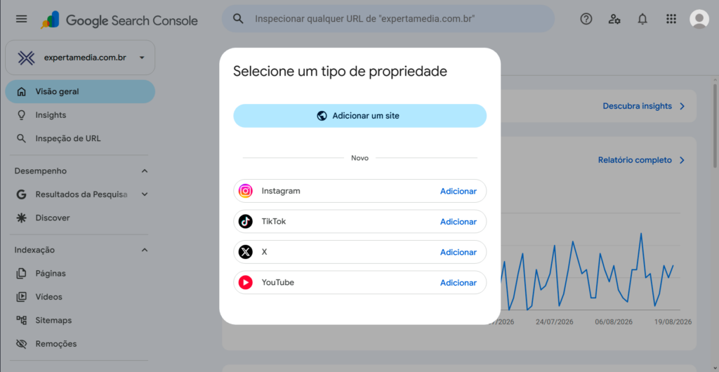 Como monitorar redes sociais no Google Search Console